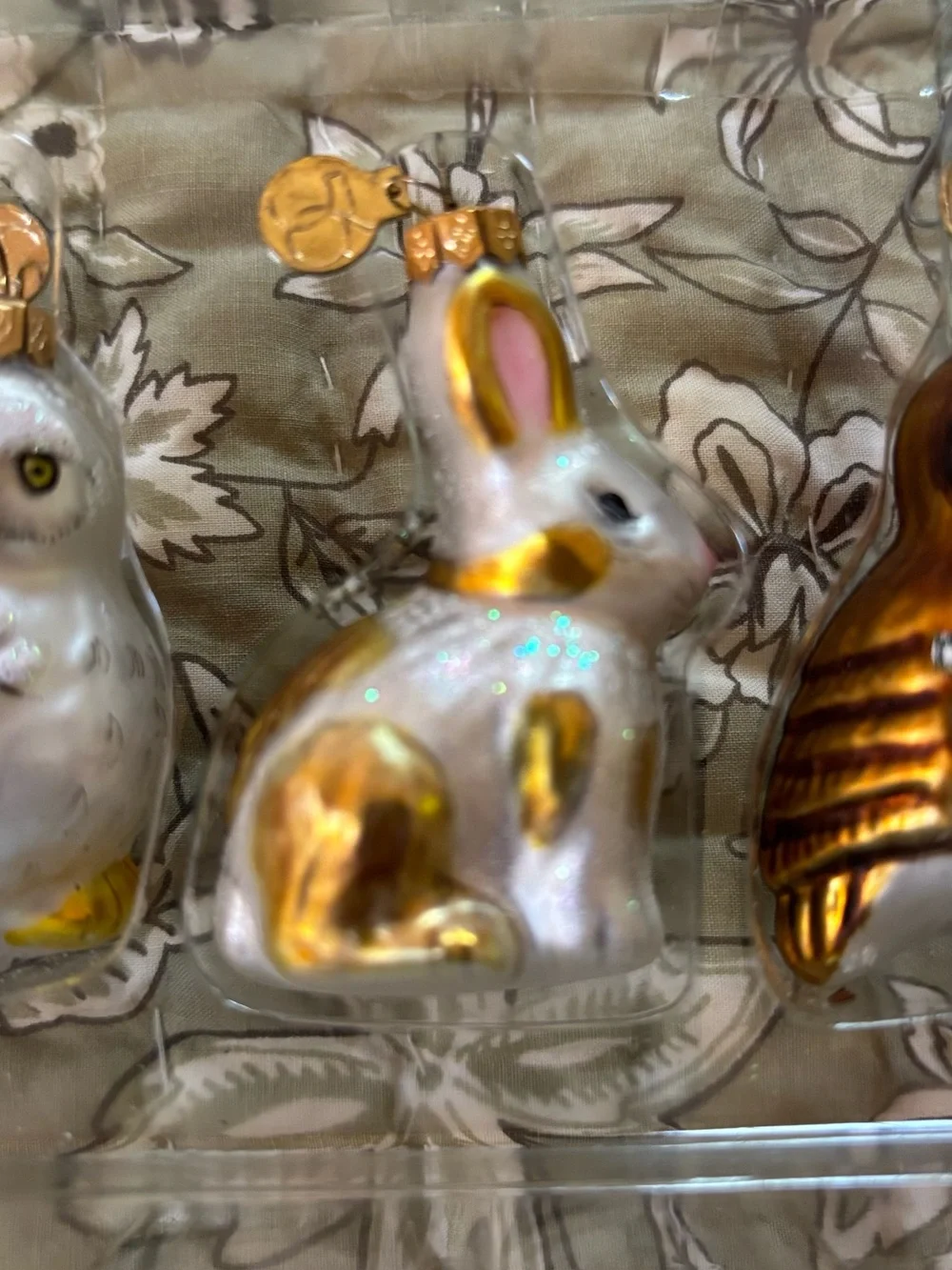 Department 56 Mini Glass Woodland Animal Christmas Ornaments retired set
